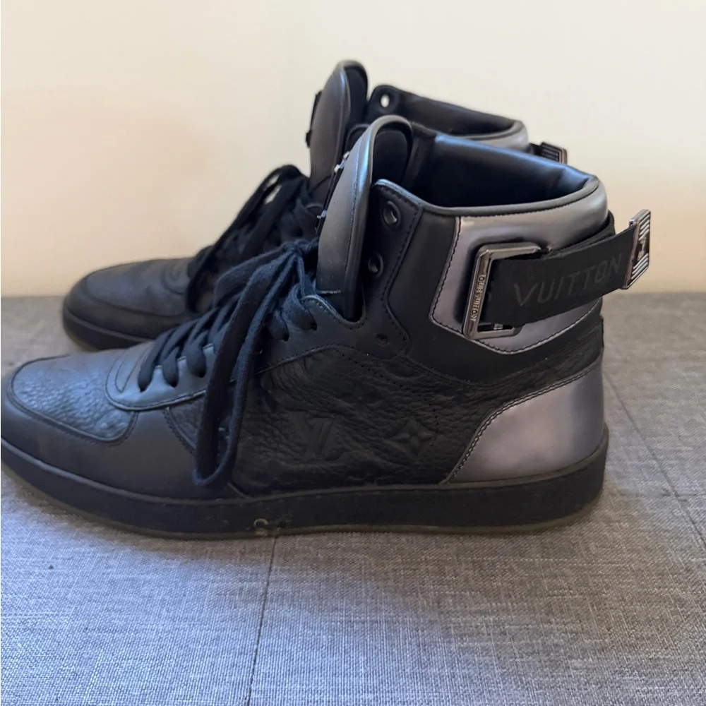 Louis Vuitton Black Leather Sneakers - Picture 2 of 5